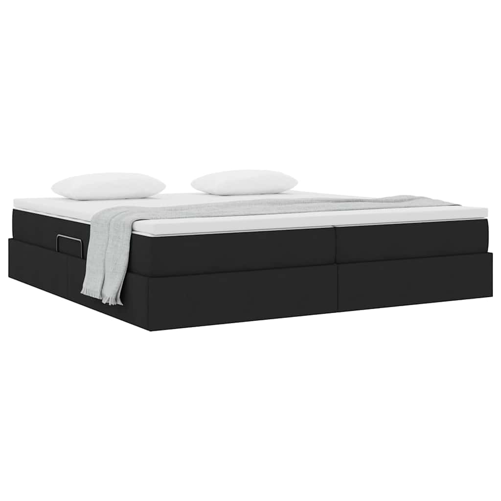 Opslag Bed Met Matras Met Matras Polyester 200 x 200 cm Zwart