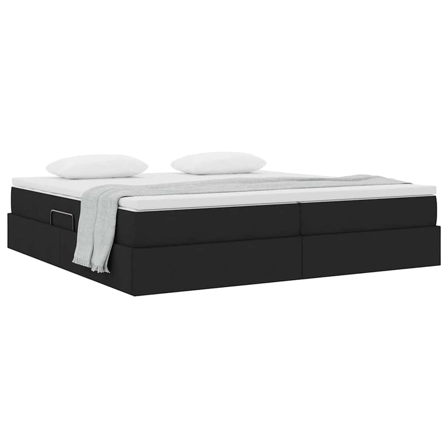 Opslag Bed Met Matras Met Matras Polyester 200 x 200 cm Zwart