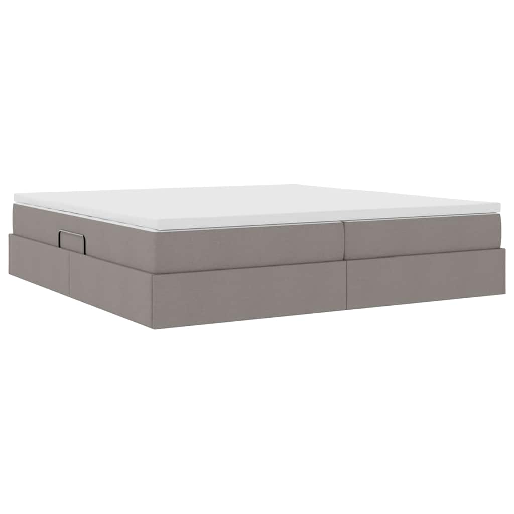 Opbergbed met matras met matras Taupe 200 x 200 cm Polyester