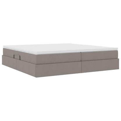 Opbergbed met matras met matras Taupe 200 x 200 cm Polyester