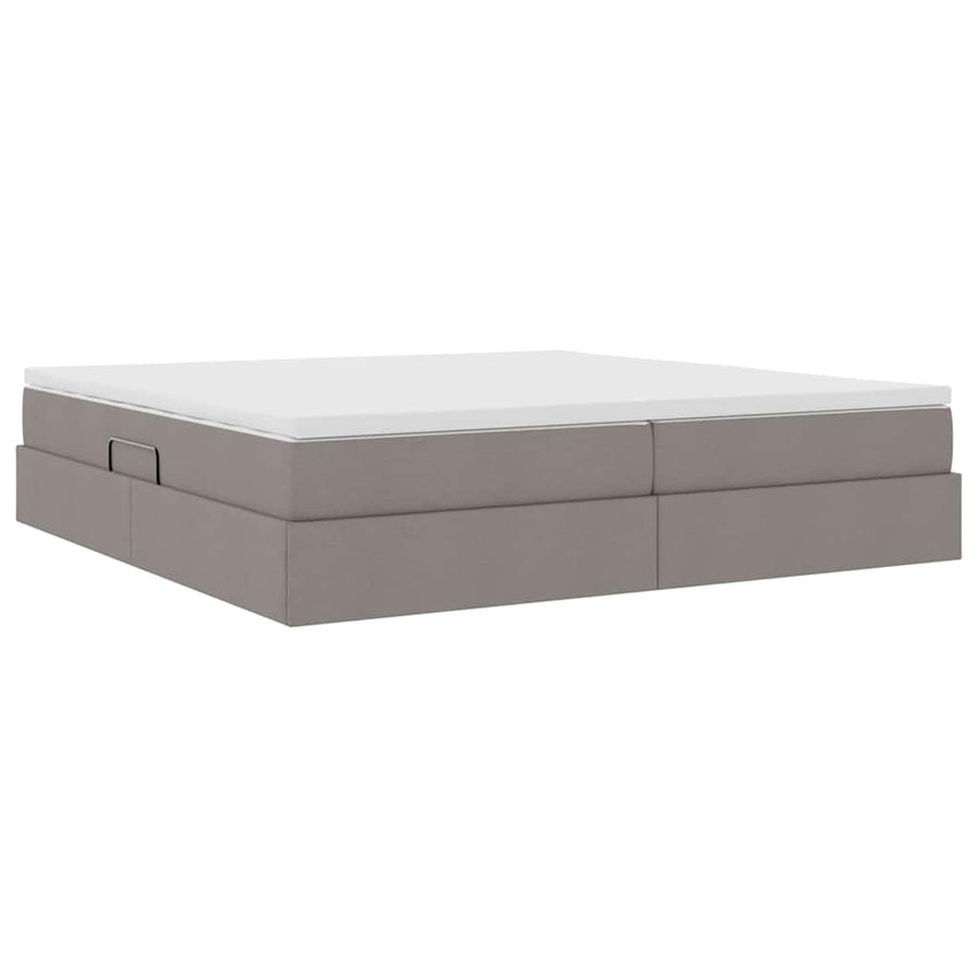 Opbergbed met matras met matras Taupe 200 x 200 cm Polyester