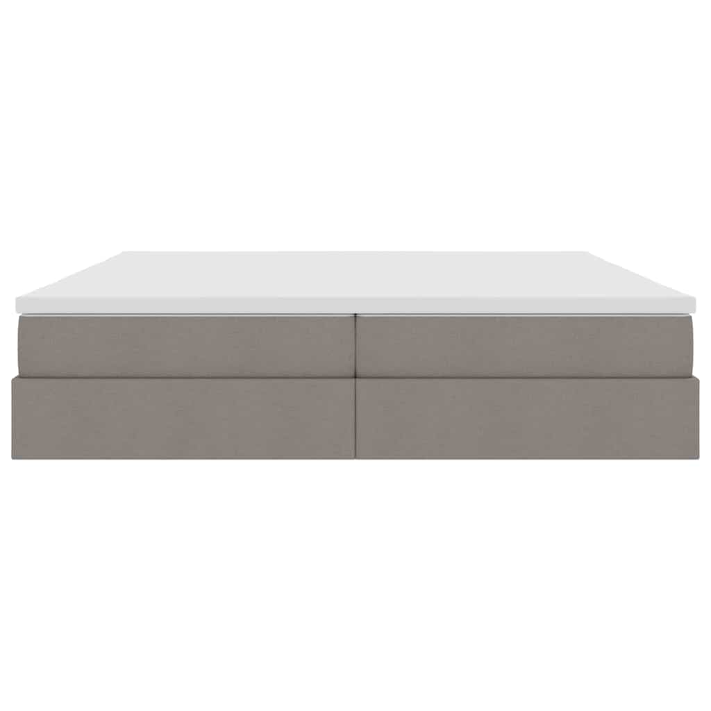 Opbergbed met matras met matras Taupe 200 x 200 cm Polyester