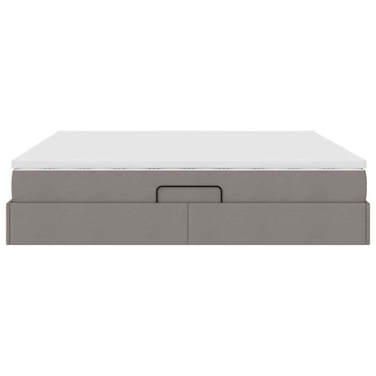 Opbergbed met matras met matras Taupe 200 x 200 cm Polyester