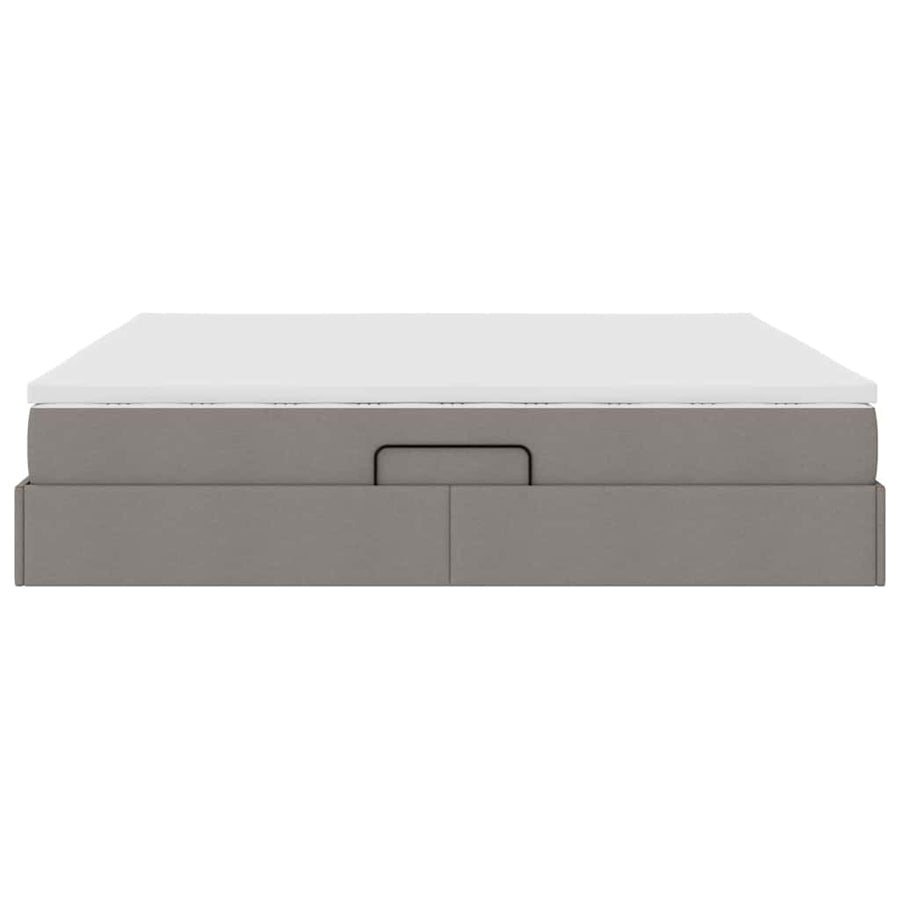 Opbergbed met matras met matras Taupe 200 x 200 cm Polyester