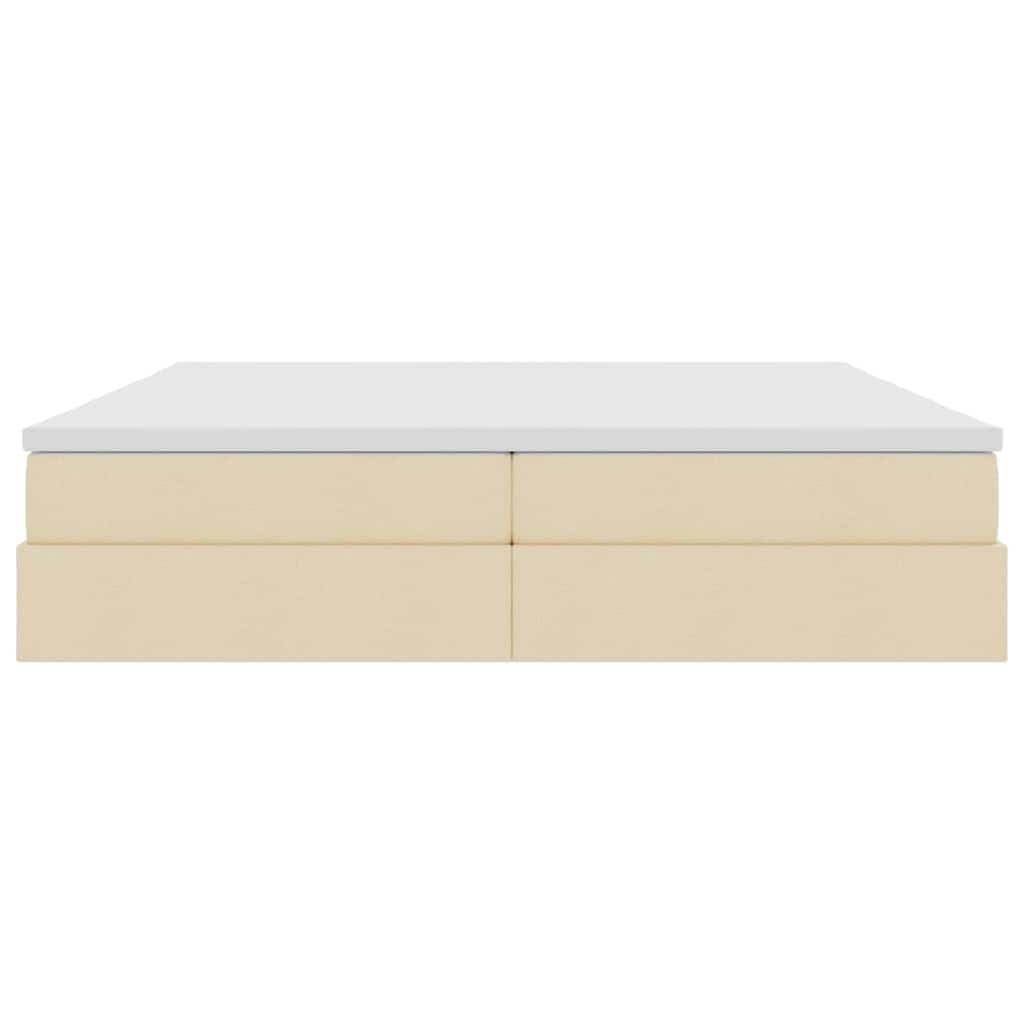 Opslag bed met matras met matras Crème 200 x 200 cm Polyester
