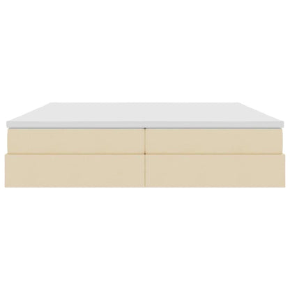 Opslag bed met matras met matras Crème 200 x 200 cm Polyester
