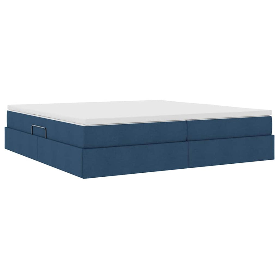 Opbergbed met matras met matras Blauw 200 x 200 cm Polyester