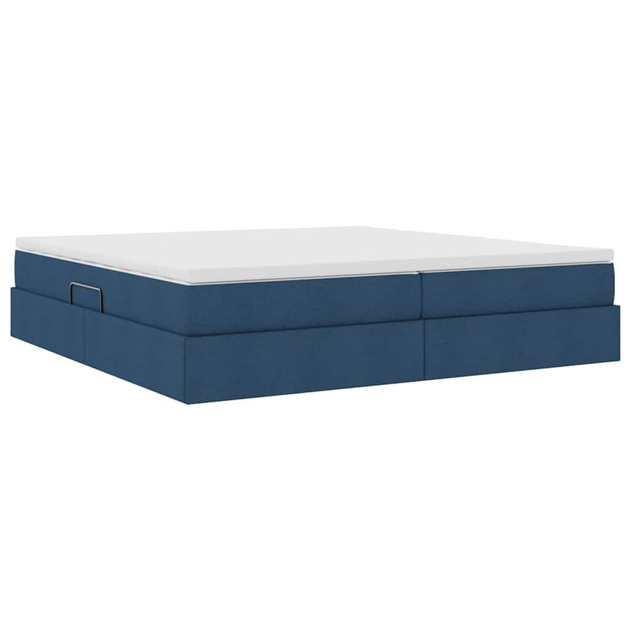 Opbergbed met matras met matras Blauw 200 x 200 cm Polyester