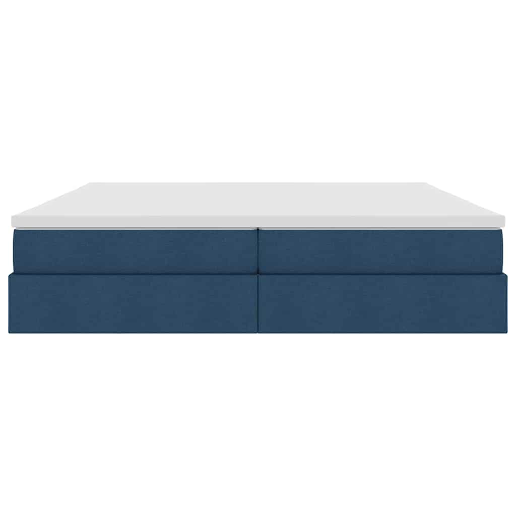 Opbergbed met matras met matras Blauw 200 x 200 cm Polyester