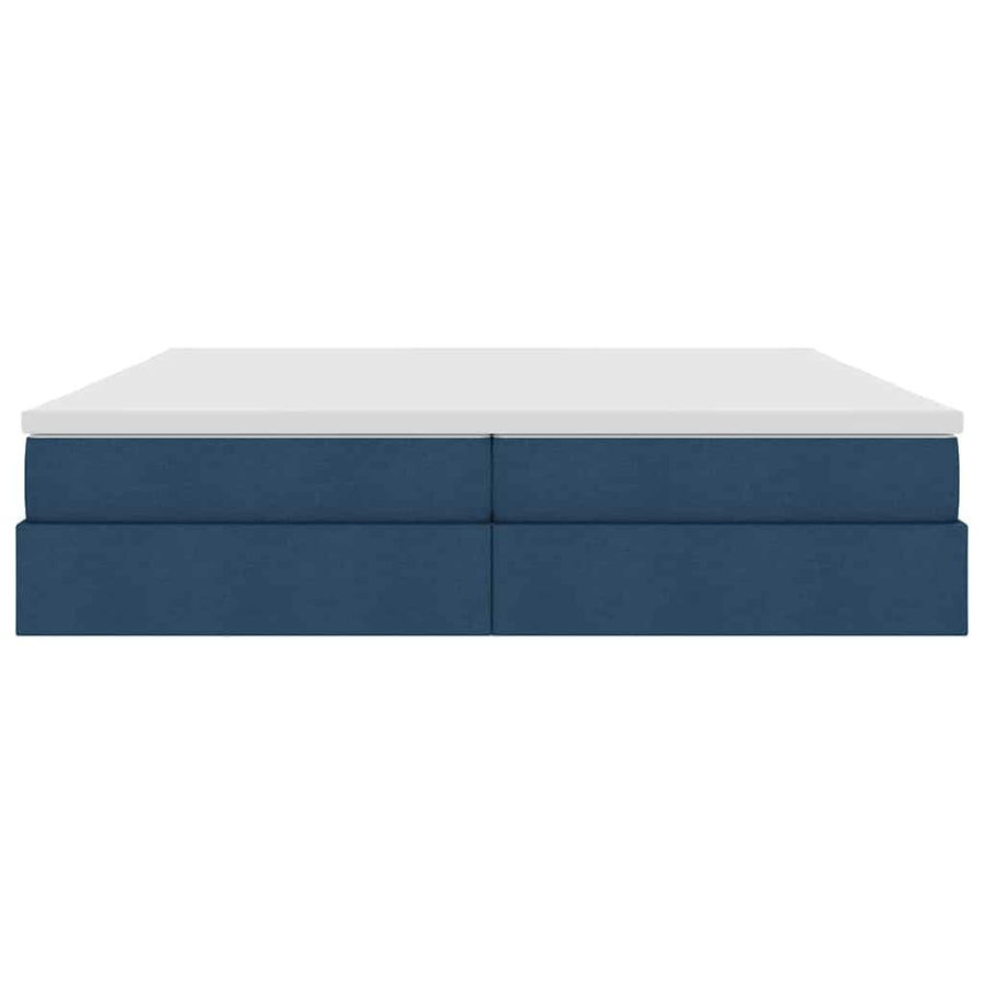 Opbergbed met matras met matras Blauw 200 x 200 cm Polyester