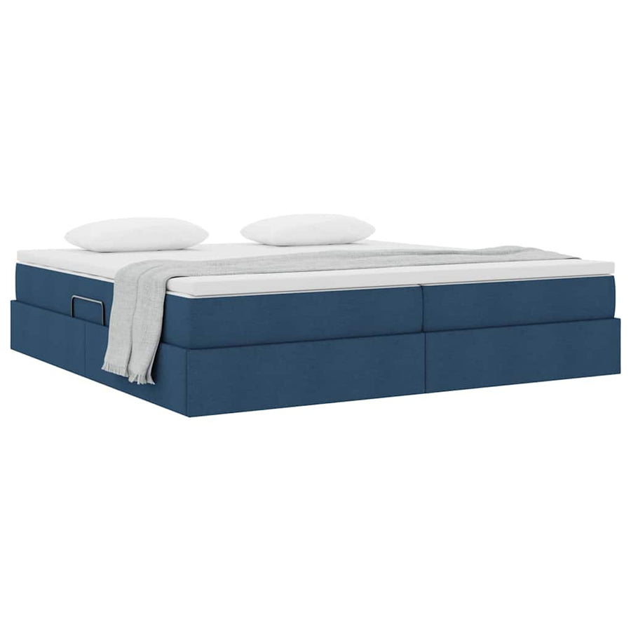Opbergbed met matras met matras Blauw 200 x 200 cm Polyester