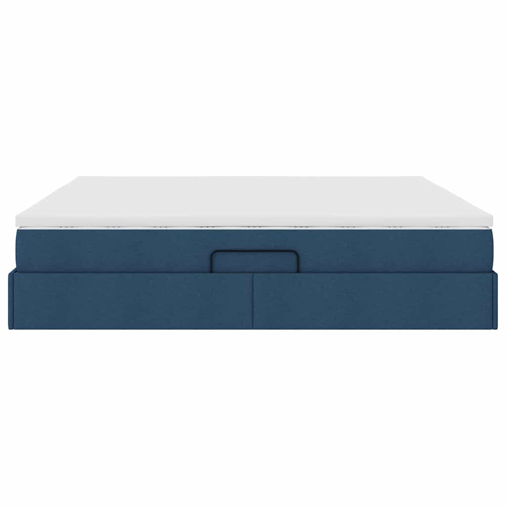 Opbergbed met matras met matras Blauw 200 x 200 cm Polyester
