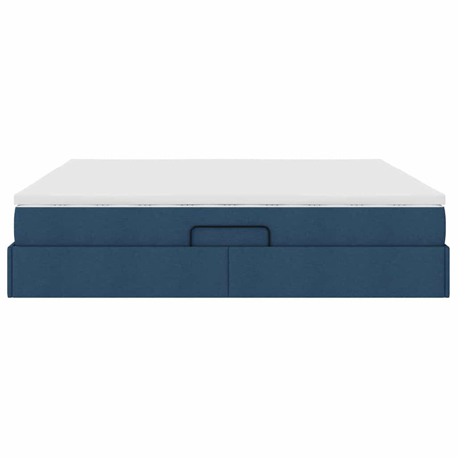 Opbergbed met matras met matras Blauw 200 x 200 cm Polyester