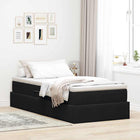 Storage Bed with Mattress Black 100 x 200 cm Velvet