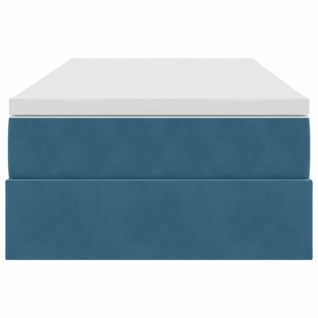 Opbergbed met matras Donkerblauw 100 x 200 cm Fluweel