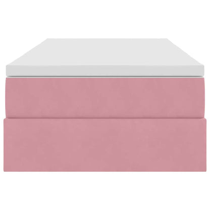 Opbergbed met matras met matras Roze 100 x 200 cm Fluweel