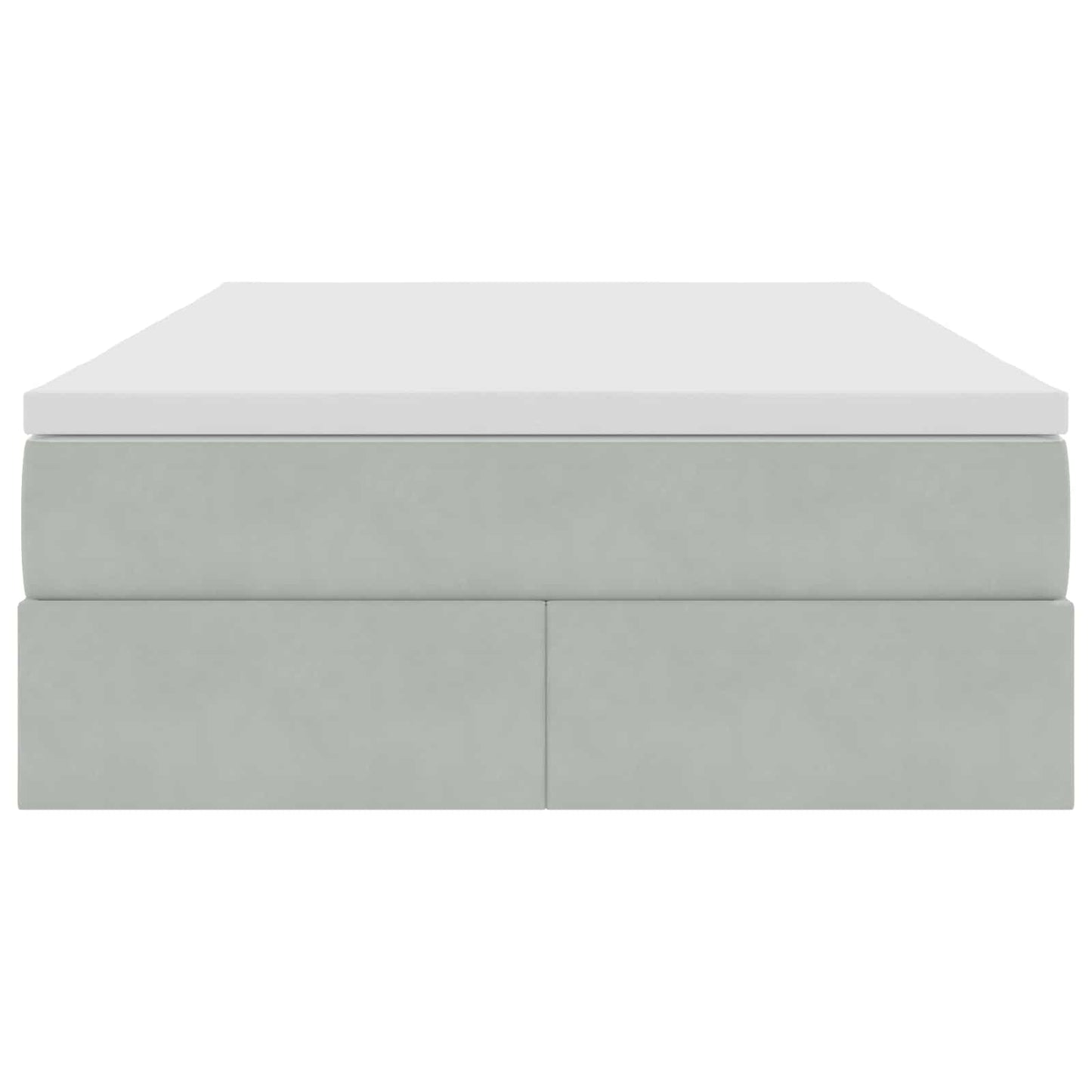Opbergbed met matras met matras Lichtgrijs 120 x 190 cm Fluweel