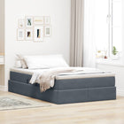 Storage Bed with Mattress Dark Grey 120 x 190 cm Velvet