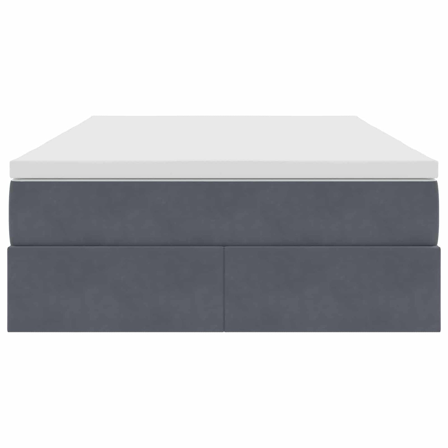 Opbergbed met matras Donkergrijs 120 x 190 cm Fluweel