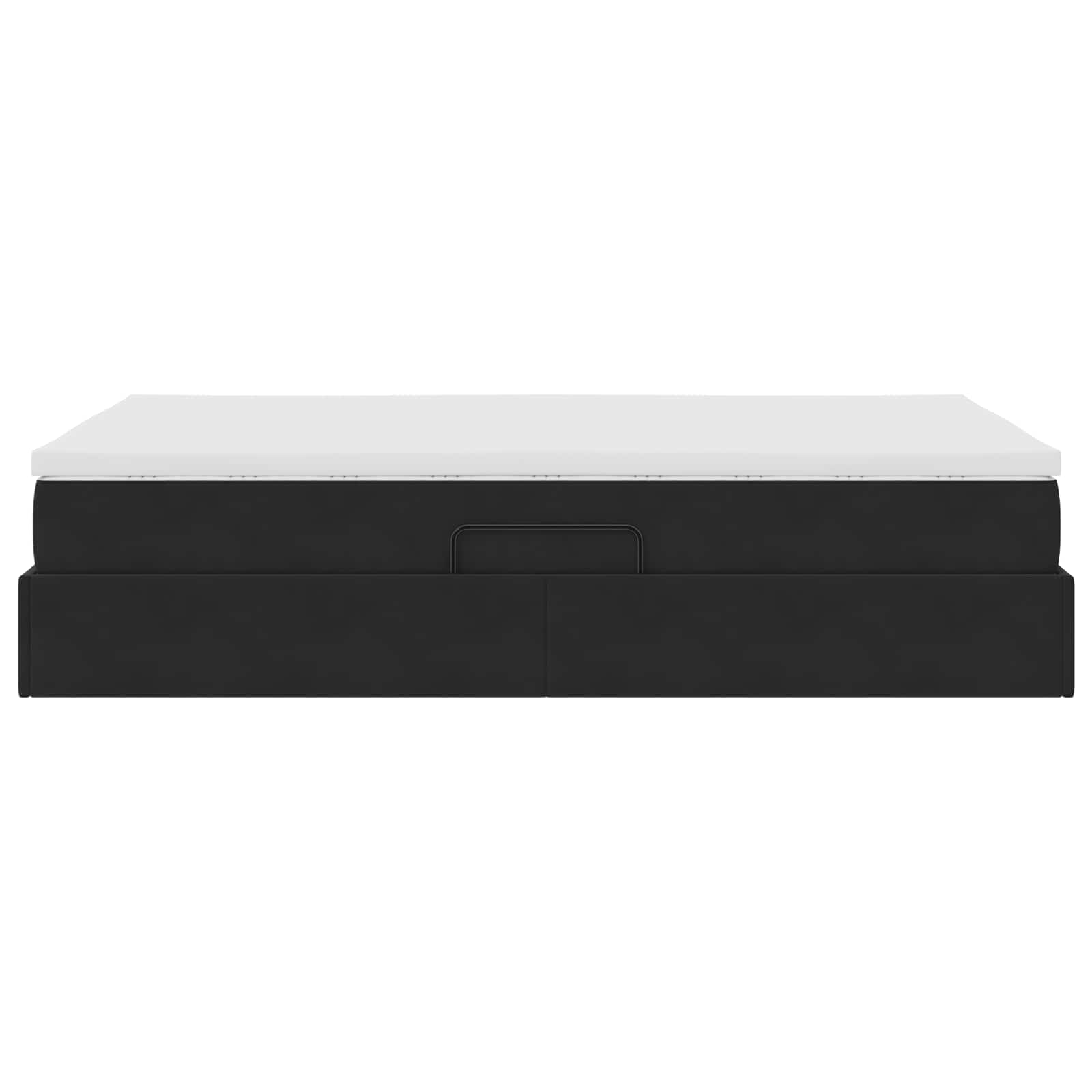 Opbergbed met matras met matras Zwart 120 x 190 cm Fluweel