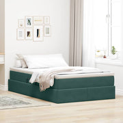 Opbergbed 120x200 cm donkergroen fluweel