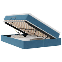 Opbergbed met matras Donkerblauw 140 x 190 cm Fluweel