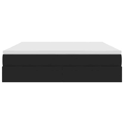 Opbergbed met matras met matras Zwart 180 x 200 cm Fluweel