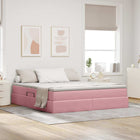 Storage Bed with Mattress Pink 180 x 200 cm Velvet