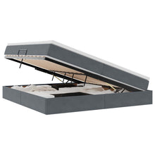 Opbergbed met matras Donkergrijs 200 x 200 cm Fluweel