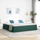 Storage Bed with Mattress Dark Green 200 x 200 cm Velvet