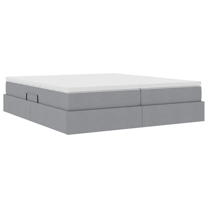 Opbergbed met matras Lichtgrijs 180 x 200 cm Polyester