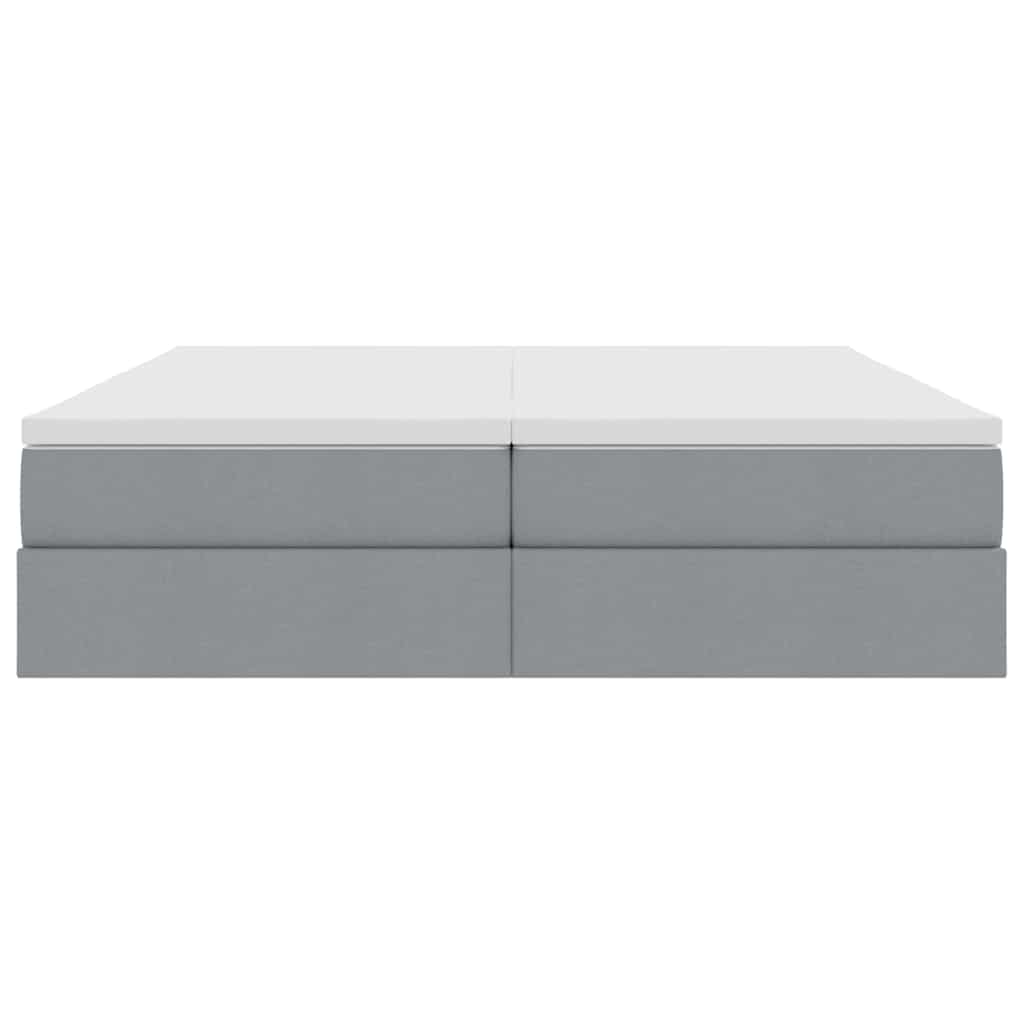Opbergbed met matras Lichtgrijs 180 x 200 cm Polyester