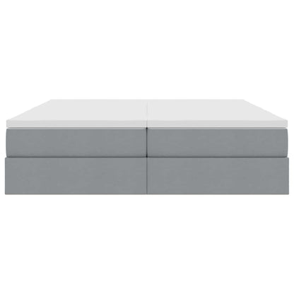 Opbergbed met matras Lichtgrijs 180 x 200 cm Polyester