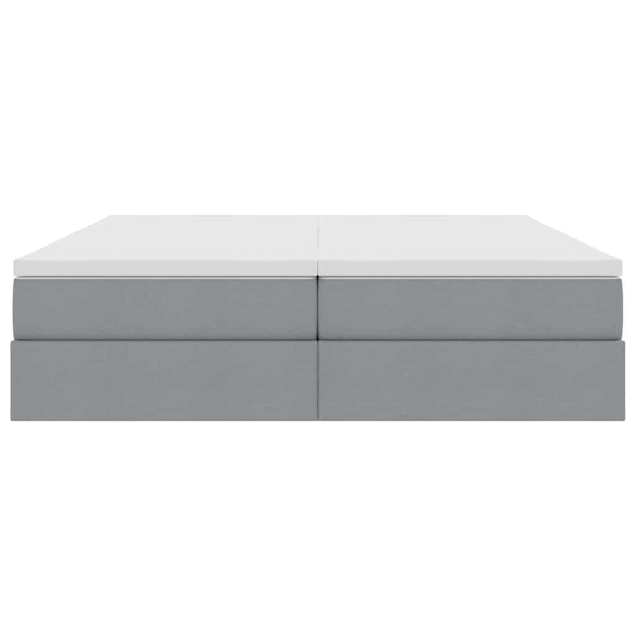 Opbergbed met matras Lichtgrijs 180 x 200 cm Polyester