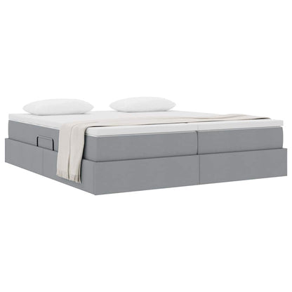 Opbergbed met matras Lichtgrijs 180 x 200 cm Polyester