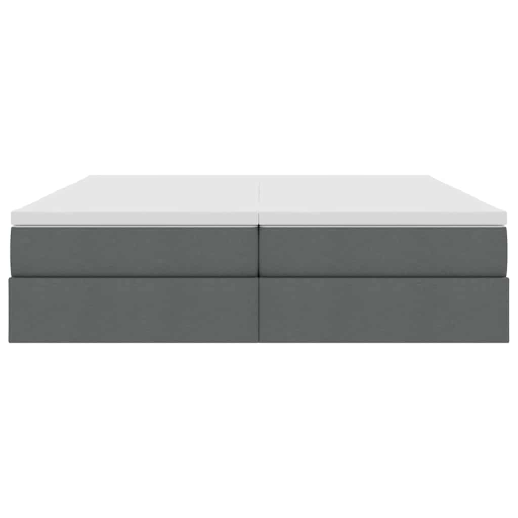 Opbergbed met matras Donkergrijs 180 x 200 cm Polyester