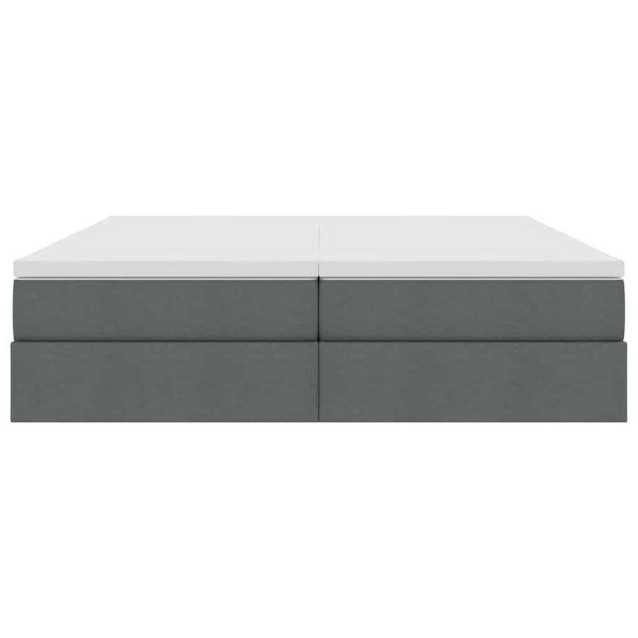 Opbergbed met matras Donkergrijs 180 x 200 cm Polyester