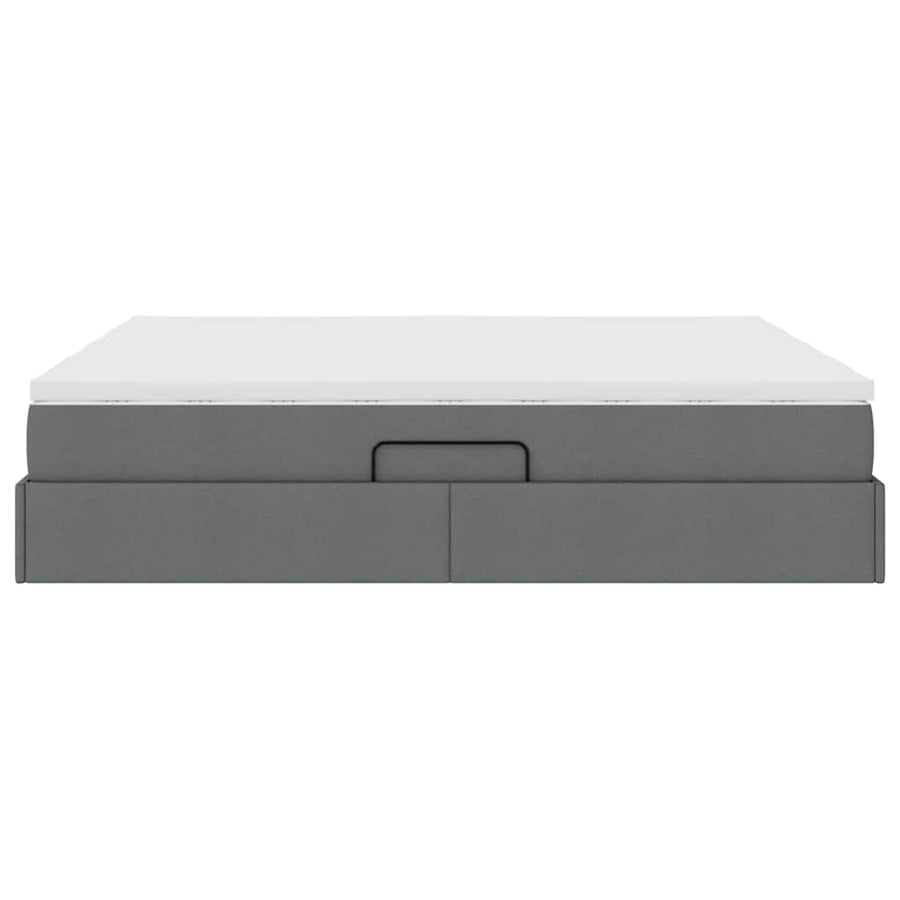 Opbergbed met matras Donkergrijs 180 x 200 cm Polyester