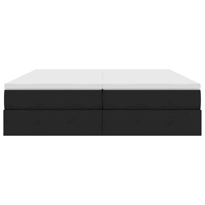 Opbergbed met matras met matras Zwart 180 x 200 cm Polyester