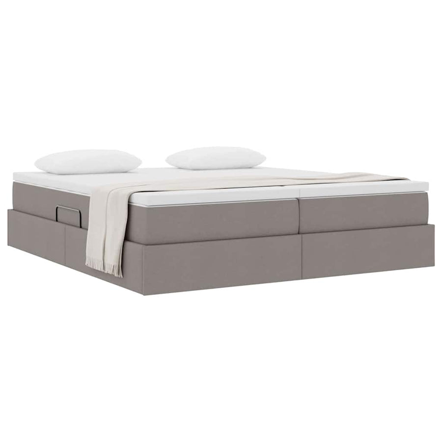 Opbergbed met matras met matras Taupe 180 x 200 cm Polyester