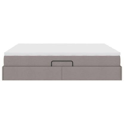 Opbergbed met matras met matras Taupe 180 x 200 cm Polyester
