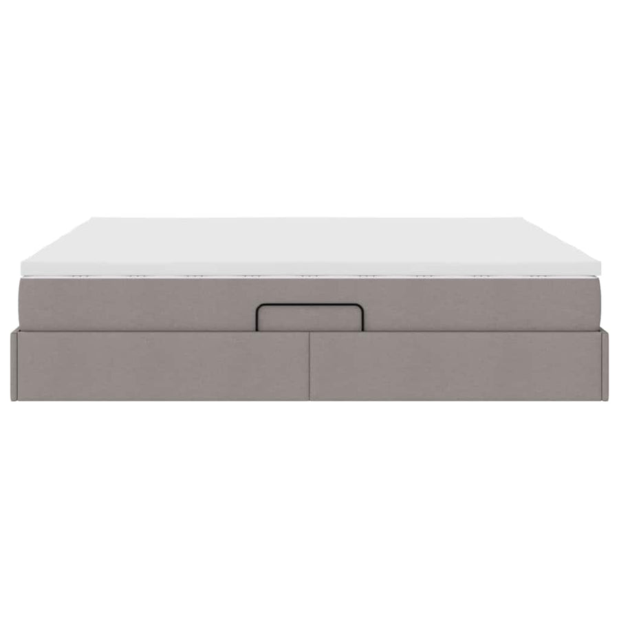 Opbergbed met matras met matras Taupe 180 x 200 cm Polyester