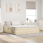 Opbergbed 180x200 cm crème polyester