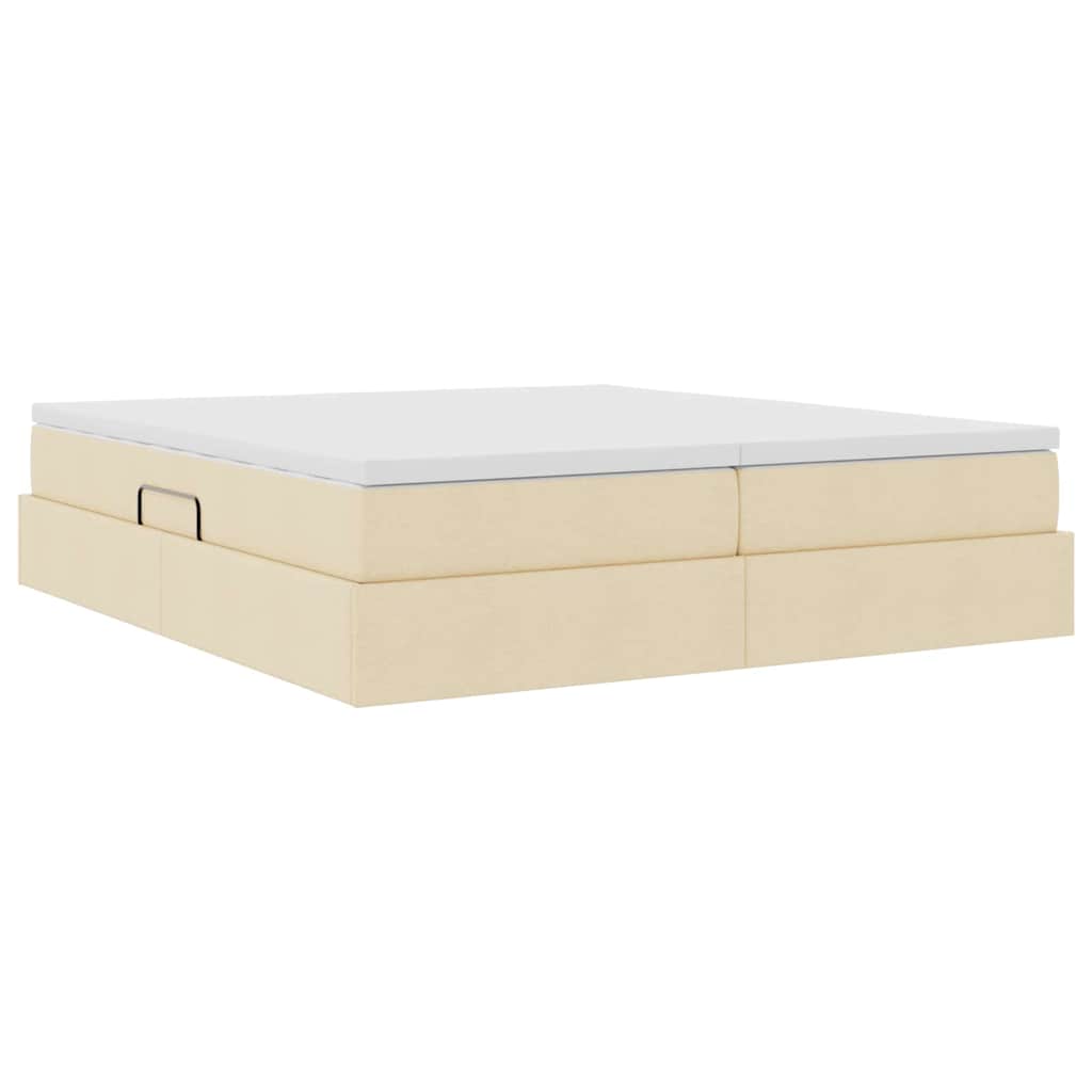 Opbergbed met matras met matras Crème 180 x 200 cm Polyester
