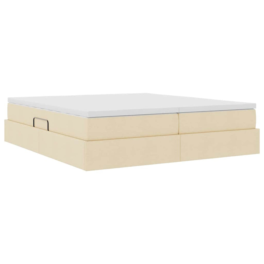Opbergbed met matras met matras Crème 180 x 200 cm Polyester