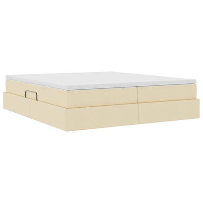 Opbergbed met matras met matras Crème 180 x 200 cm Polyester
