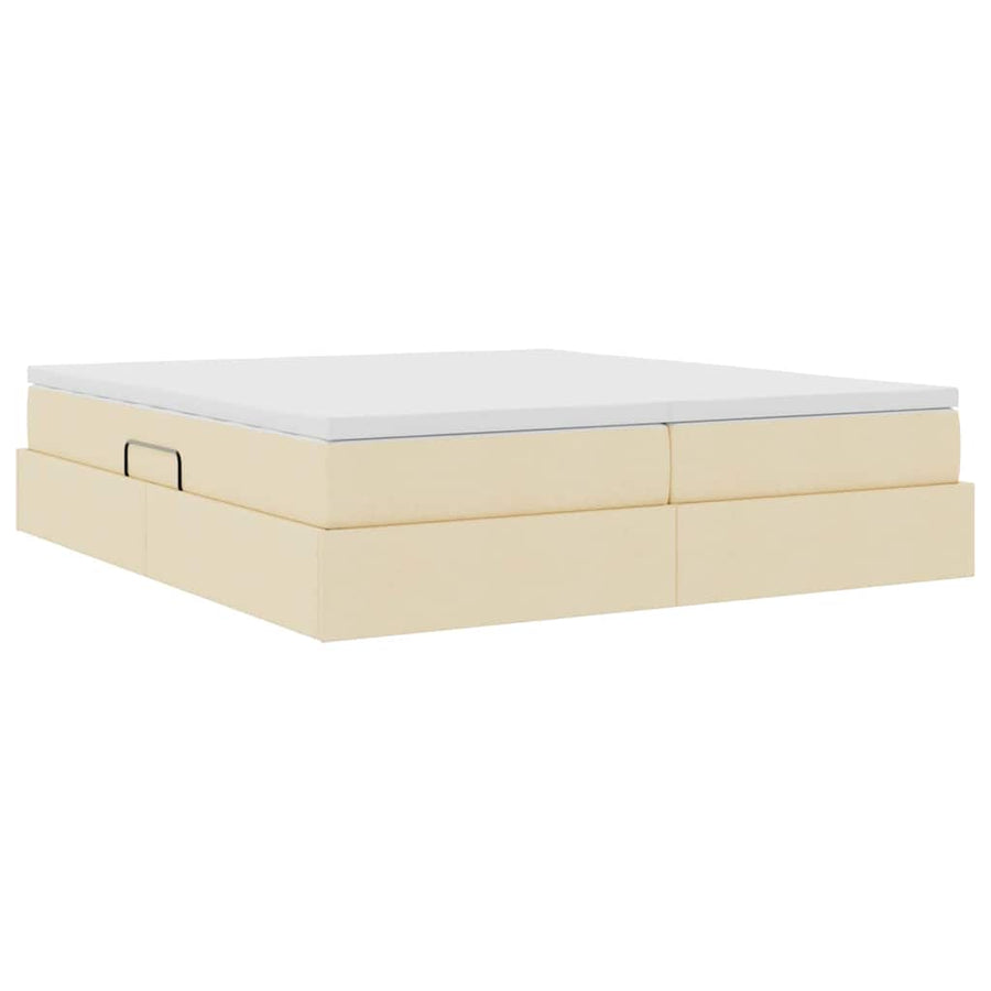 Opbergbed met matras met matras Crème 180 x 200 cm Polyester