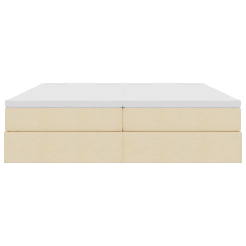 Opbergbed met matras met matras Crème 180 x 200 cm Polyester