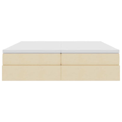Opbergbed met matras met matras Crème 180 x 200 cm Polyester
