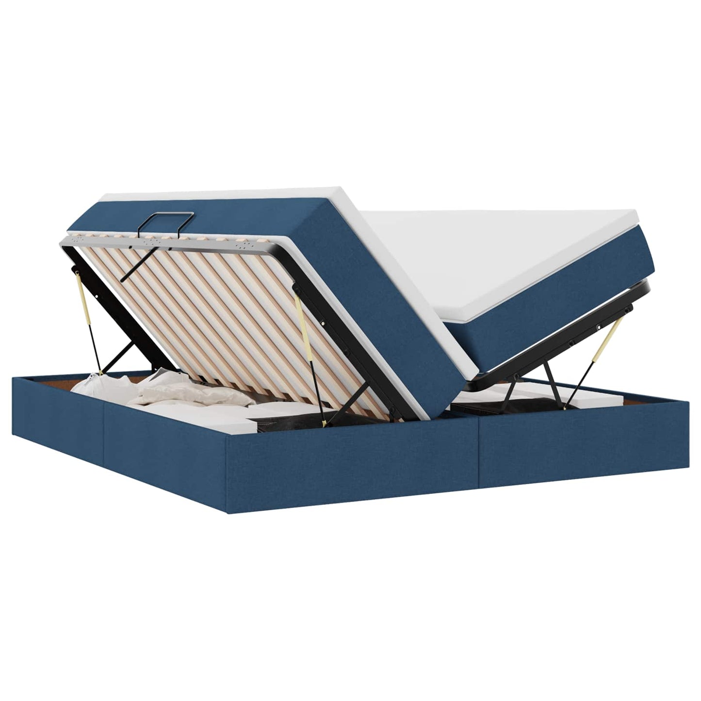 Opbergbed met matras met matras Blauw 180 x 200 cm Polyester